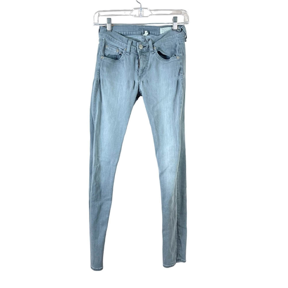 RAG AND BONE womens size 26 light gray stretch skinny denim jeans
